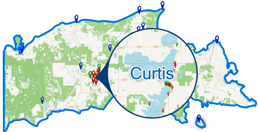 Curtis, MI - Upper Peninsula Vacation, Upper Peninsula Lodging, Upper Peninsula Attractions